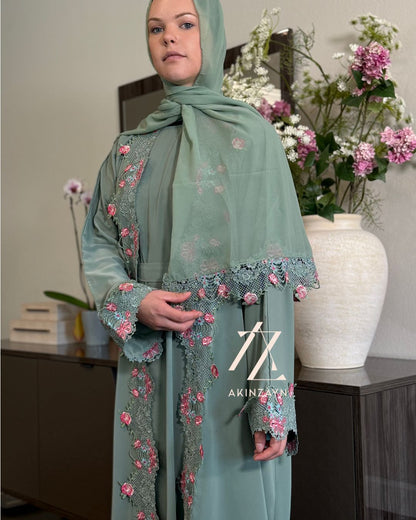 Aaliyah Floral Abaya