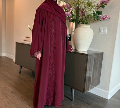 Lace and Luster Abaya