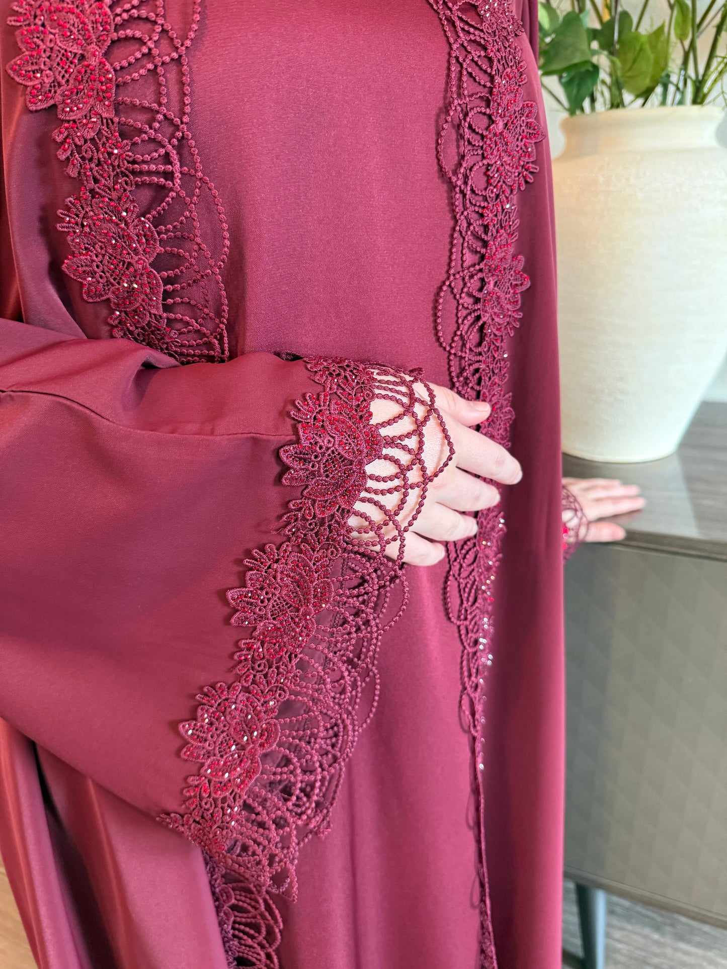 Lace and Luster Abaya