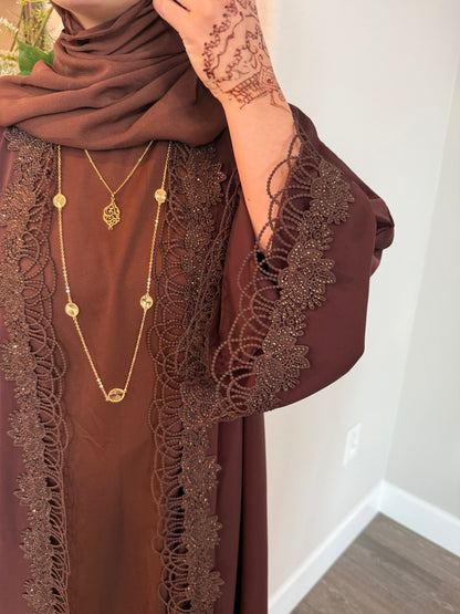 Lace and Luster Abaya