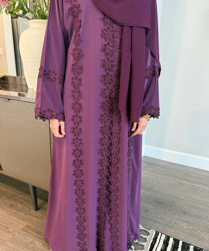 Amethyst Bloom Closed Abaya