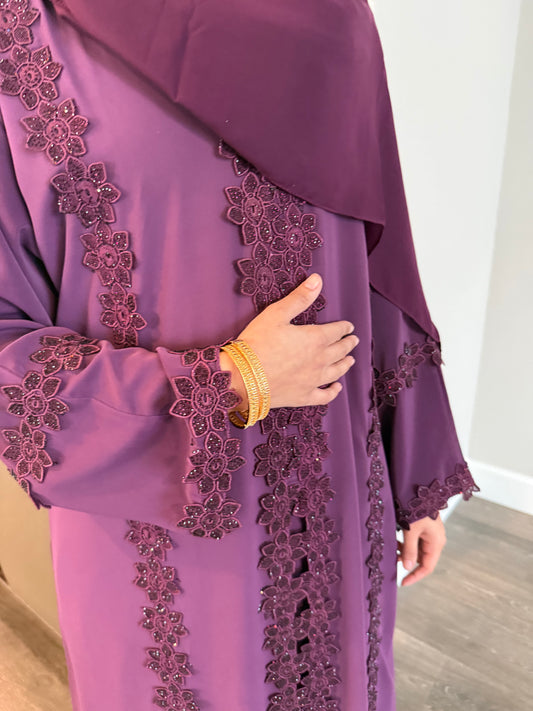 Amethyst Bloom Closed Abaya