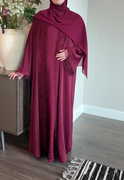 Lace and Luster Abaya