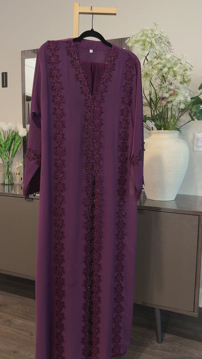 Amethyst Bloom Closed Abaya