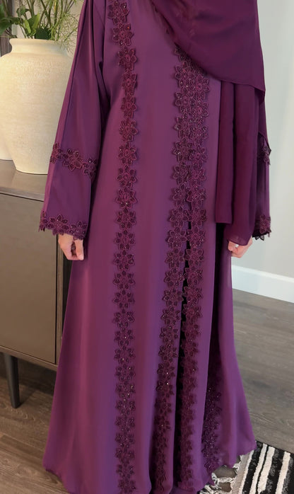 Amethyst Bloom Closed Abaya