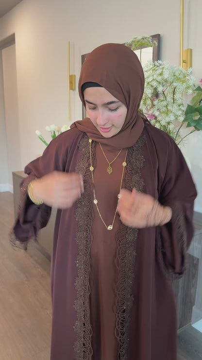 Lace and Luster Abaya